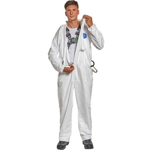 Combinaison jetable compatible avec harnais, Petit, Blanc, Tyvek 500 Distribution Jean Lapalme