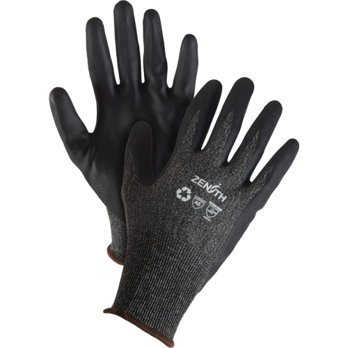 Gants &eacute;cologiques, l&eacute;gers, et r&eacute;sistants &agrave; la coupe, &agrave; haute dext&eacute;rit&eacute;, Taille 9, Calibre 21, Rev&ecirc;tement Mousse de nitrile, Enveloppe en Acier inoxydable/PEHP/rPET, ASTM ANSI niveau A5 Distribution Jean Lapalme