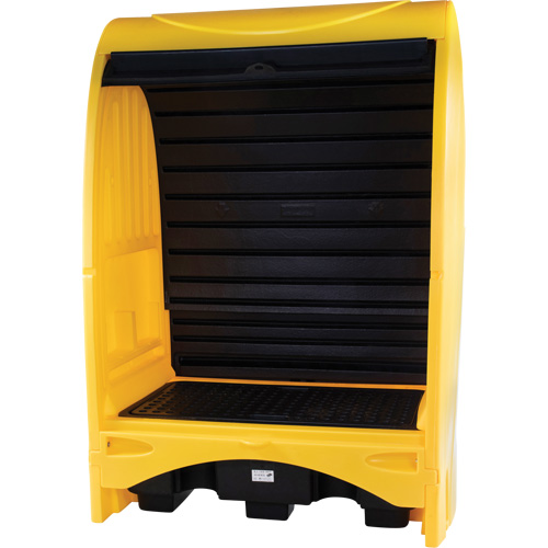 2-Drum Hard Cover Spill Pallet, 43.11" L x 61.61" W x 83.07" H, 1433 lbs. Load Capacity Distribution Jean Lapalme
