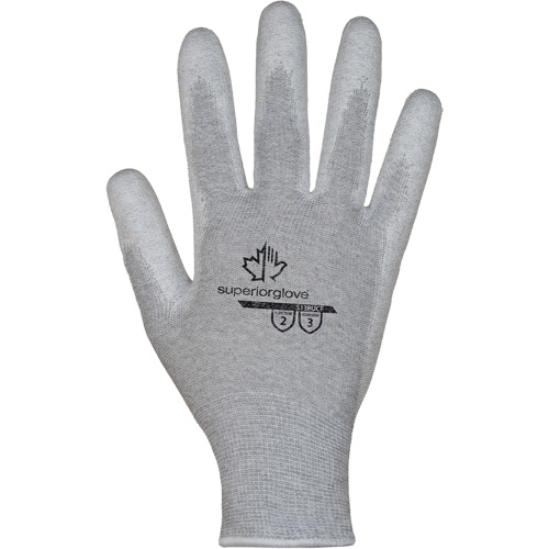KnitActiv Electrostatic Dissipative Low-Linting White Gloves, 5, Polyurethane Coating, 13 Gauge, Nylon/Cotton Shell Distribution Jean Lapalme