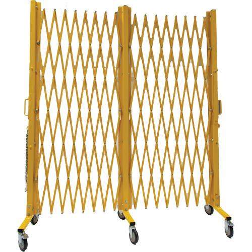 Barri&egrave;re extensible, 84" h x 20' lo, Jaune Distribution Jean Lapalme