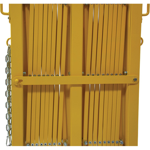 Barri&egrave;re extensible, 84" h x 20' lo, Jaune Distribution Jean Lapalme