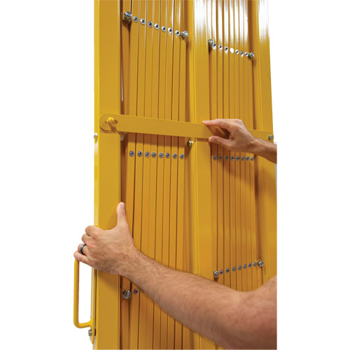 Barri&egrave;re extensible, 84" h x 20' lo, Jaune Distribution Jean Lapalme