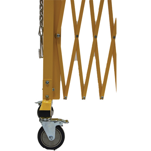 Barri&egrave;re extensible, 84" h x 20' lo, Jaune Distribution Jean Lapalme