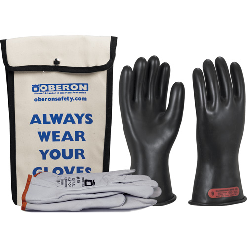 Class 0 Rubber Electrical Glove Kit, 8, 11" L, 20 cal/cm², NFPA 70E Distribution Jean Lapalme