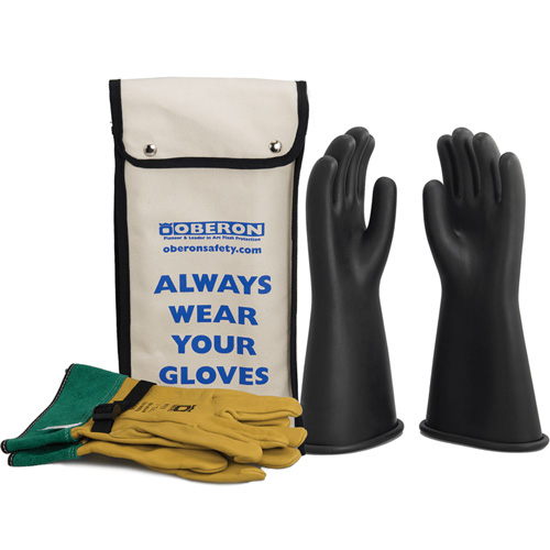 Class 1 Rubber Electrical Glove Kit, 8, 14" L, 37 cal/cm², NFPA 70E Distribution Jean Lapalme
