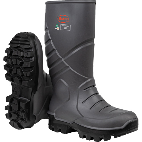 Boss&reg; Footwear Full Safety Boot with Midsole & Internal Met Guard, Thermal Polyurethane, Steel Toe, Puncture Resistant Sole, Size 6 Distribution Jean Lapalme