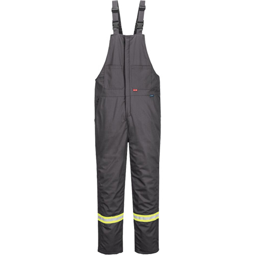 Pantalon &agrave; bavette isol&eacute; 88/12 Bizflame, Coton/Nylon, Petit, Gris Distribution Jean Lapalme