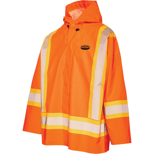 R804 Hurricane Rain Jacket, Small, High Visibility Orange Distribution Jean Lapalme