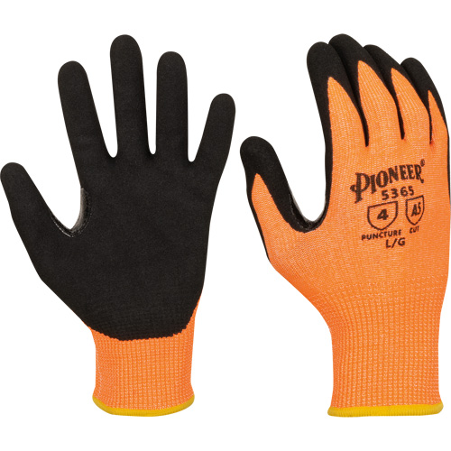 Gants r&eacute;sistants &agrave; la coupe compatibles avec les &eacute;crans tactiles, Taille Petit, Calibre 13, Rev&ecirc;tement Nitrile, Enveloppe en Polyester/PEHP, ASTM ANSI niveau A5 Distribution Jean Lapalme