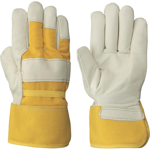 Women's Insulated Cow Grain Gloves, One Size, Grain Cowhide Palm, Fleece Inner Lining Distribution Jean Lapalme