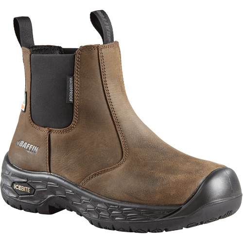Ice Crew Men's Safety Boots, Leather, Puncture Resistant Sole, Size 7 Distribution Jean Lapalme