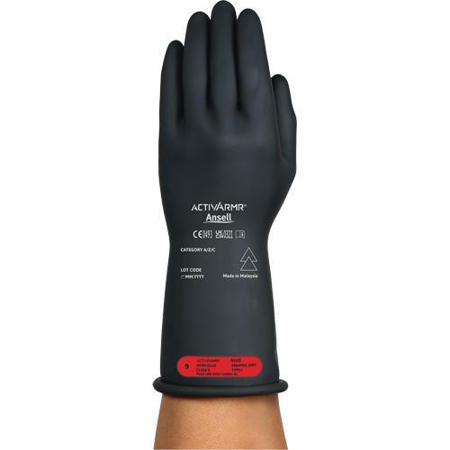 Gants &eacute;lectriques isol&eacute;s ultra l&eacute;gers ActivArmr RIG R011BUL, ASTM classe 0, Taille 8, 11" lo Distribution Jean Lapalme