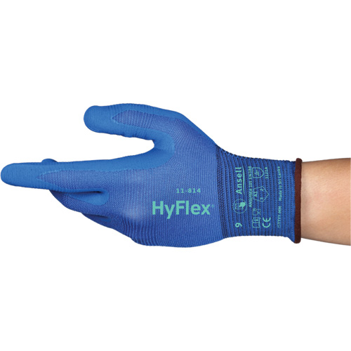 Gants Hyflex 11-814, Taille 5/2T-petit, Calibre 18, Rev&ecirc;tement Mousse de nitrile, Enveloppe en Nylon/Spandex, ASTM ANSI niveau A1/EN 388 niveau 1/EN 388 niveau A Distribution Jean Lapalme