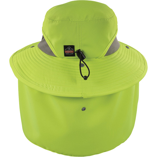 Chapeau de garde forestier 8934 Chill-Its avec prot&egrave;ge-nuque, grand/tr&egrave;s-grand, Lime haute visibilit&eacute; Distribution Jean Lapalme