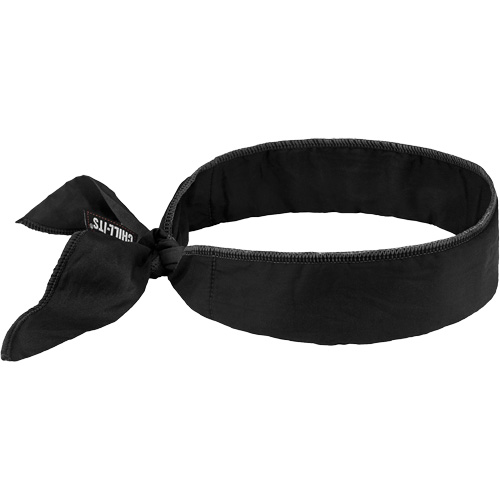 Bandeau de refroidissement Chill-Its 6702 avec polym&egrave;res int&eacute;gr&eacute;s et fermeture &agrave; nouer, Noir Distribution Jean Lapalme
