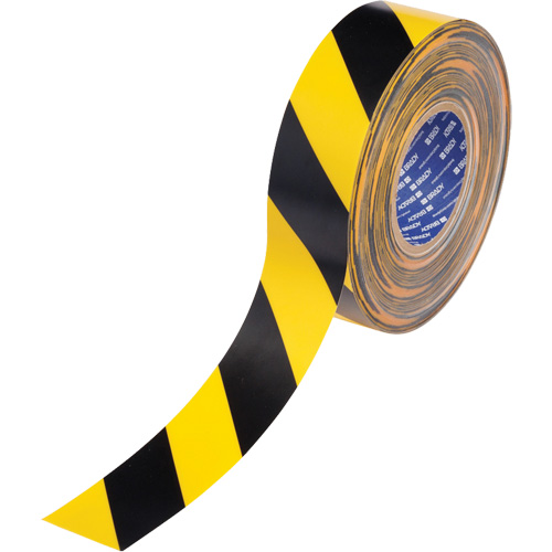 Ruban de marquage pour plancher ToughStripe Max, 2" x 100', Polyester, Noir et jaune Distribution Jean Lapalme