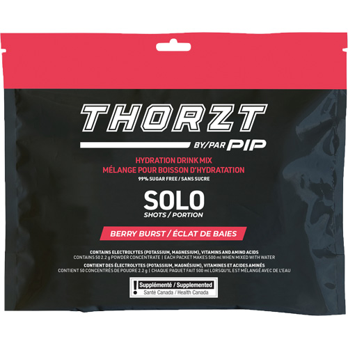 THORZT Sugar-Free Solo Shot Hydration Drink Mix, Single Serve, Berry Burst Distribution Jean Lapalme