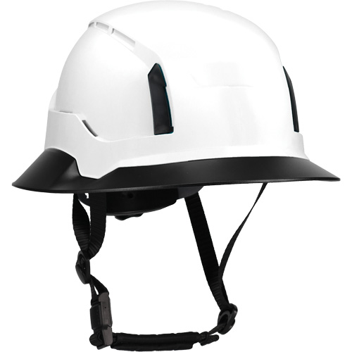 Bordure large compl&egrave;te &agrave; agrafe pour casque d'alpiniste RZRBack, blanc Distribution Jean Lapalme