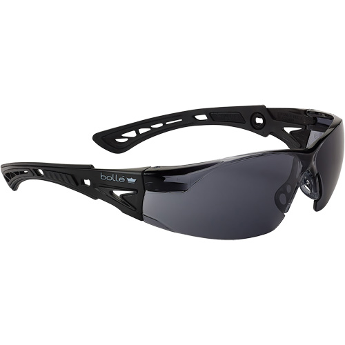 Lunettes de s&eacute;curit&eacute; Rush + Petit BSSI, Lentille Gris/Fum&eacute;e, Antibu&eacute;e/Anti-&eacute;gratignures, ANSI Z87+ Distribution Jean Lapalme