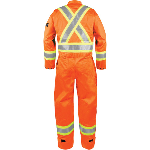 Combinaison ignifuge haute visibilit&eacute;, Taille T-Grand, Orange Distribution Jean Lapalme