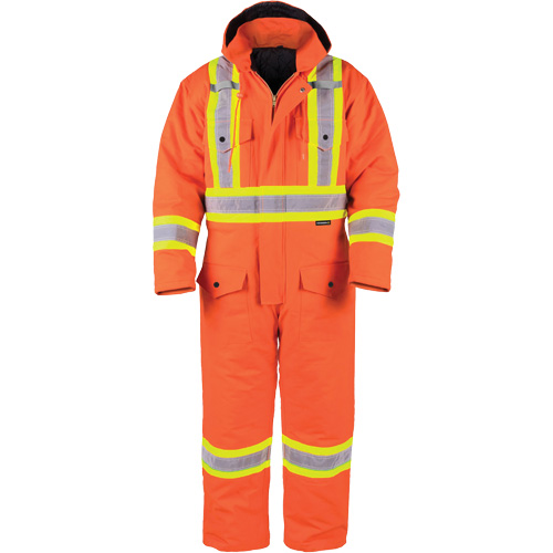 High-Visibility Lined Canvas Overalls, Small, High Visibility Orange Distribution Jean Lapalme
