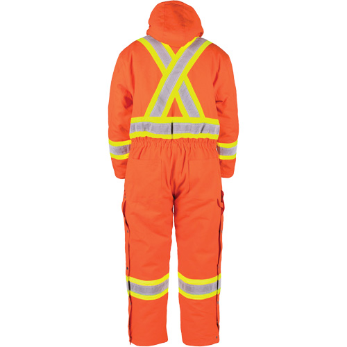 High-Visibility Lined Canvas Overalls, Small, High Visibility Orange Distribution Jean Lapalme
