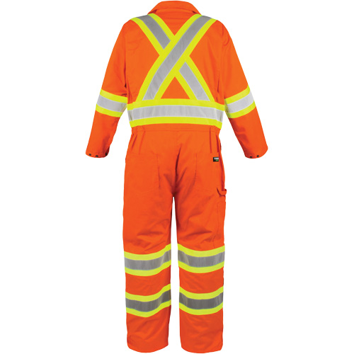 Combinaison non doubl&eacute;e haute visibilit&eacute;, Moyen, Orange haute visibilit&eacute; Distribution Jean Lapalme