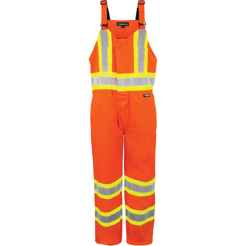 Salopette non doubl&eacute;e haute visibilit&eacute;, 6T-Grand, Orange haute visibilit&eacute; Distribution Jean Lapalme