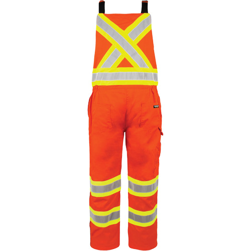 Salopette non doubl&eacute;e haute visibilit&eacute;, 6T-Grand, Orange haute visibilit&eacute; Distribution Jean Lapalme