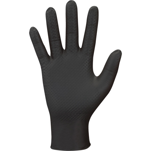 Gants jetables 709B PyraGrip, 7/Petit, Nitrile, 8 mils, Sans poudre, Noir Distribution Jean Lapalme