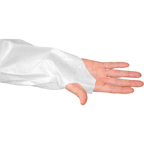 Blouse CoverMe avec passe-pouces, Taille unique, Blanc, Poly&eacute;thyl&egrave;ne Distribution Jean Lapalme