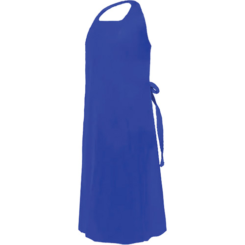 CoverMe Apron with Die-Cut Neck, Polyurethane, 45" L x 35" W, Blue Distribution Jean Lapalme