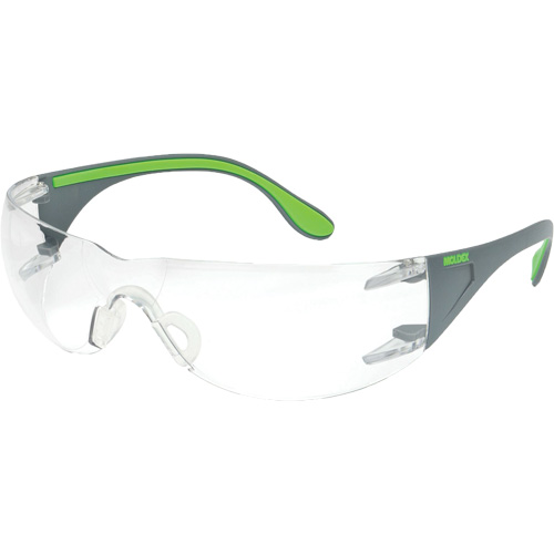 Adapt Lite Grey/Green Safety Glasses, Clear Lens, Anti-Fog/Anti-Scratch, ANSI Z87+/Meets/Exceeds CSA Z94.3 Distribution Jean Lapalme