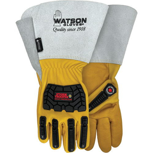 Gants r&eacute;sistants &agrave; leau Storm Trooper, Grand, Paume en Cuir de vache, Poignet Manchette Distribution Jean Lapalme