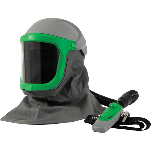 Z-Link Respirator with Safety Lens, FR Shoulder Cape, Breathing Tube & C40, Facepiece Respirator/Welding Helmet Distribution Jean Lapalme