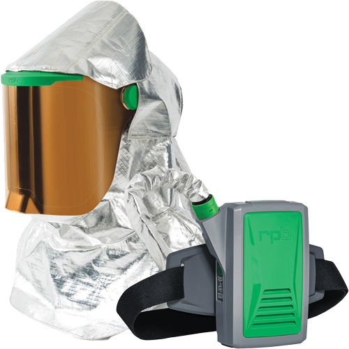 Z-Link Radiant Heat Respirator with Belt Mount & Blower, Facepiece Respirator/Headcover & Faceshield, Lithium-Ion Battery Distribution Jean Lapalme