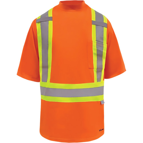 T-shirt de s&eacute;curit&eacute; doubl&eacute; de bambou Viking, Polyester, 2T-Grand, Orange haute visibilit&eacute; Distribution Jean Lapalme