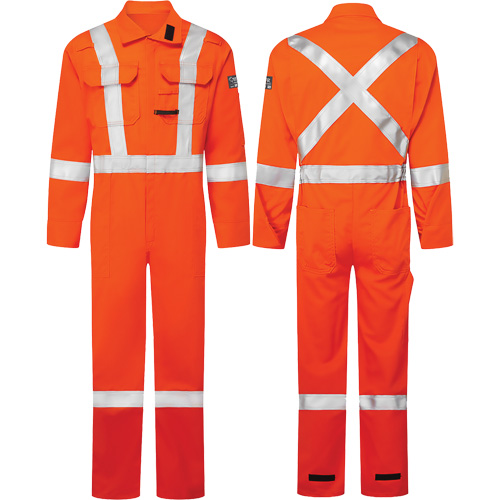 Avenger 7 oz. Coveralls, Size 52, High-Visibility Orange Distribution Jean Lapalme