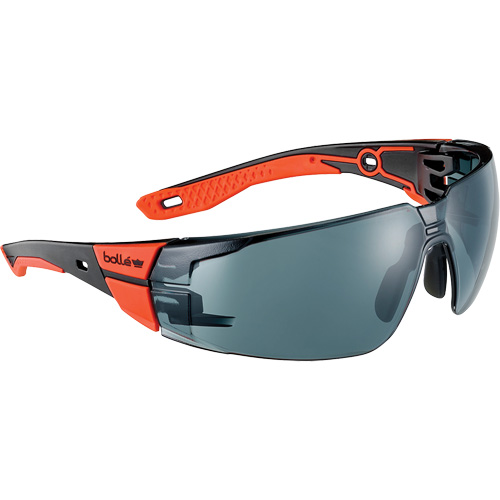 RUSH+ 2.0 M/L Safety Glasses with Black & Red Frame, Smoke Lens, Anti-Fog/Anti-Scratch, ANSI Z87+ Distribution Jean Lapalme