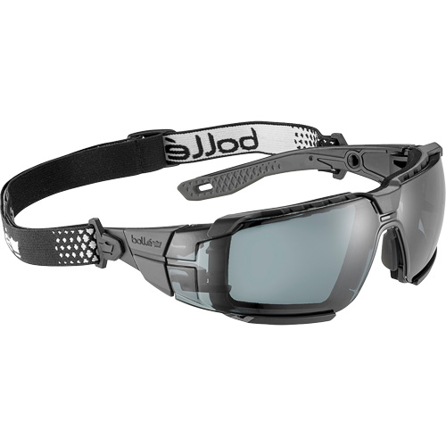 RUSH+ 2.0 XP M/L Safety Glasses with Black & Grey Frame, Smoke Lens, Anti-Fog/Anti-Scratch, ANSI Z87+ Distribution Jean Lapalme