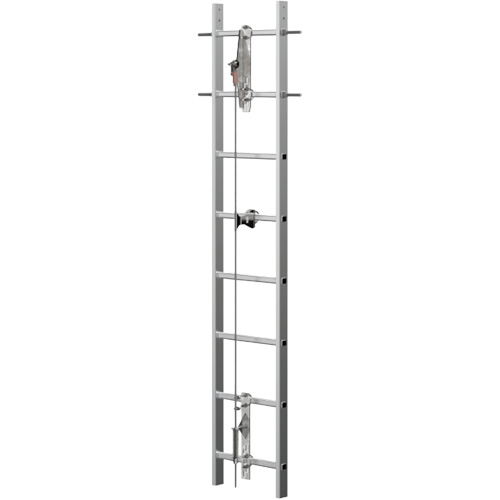 Syst&egrave;me antichute &agrave; c&acirc;ble pour &eacute;chelle verticale VI-Go, Acier galvanis&eacute; Distribution Jean Lapalme
