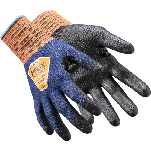 Gants de travail mince Helix 3052, 11/2T-Grand, Calibre 21, Rev&ecirc;tement Polyur&eacute;thane, ASTM ANSI niveau A4/EN 388 niveau D Distribution Jean Lapalme