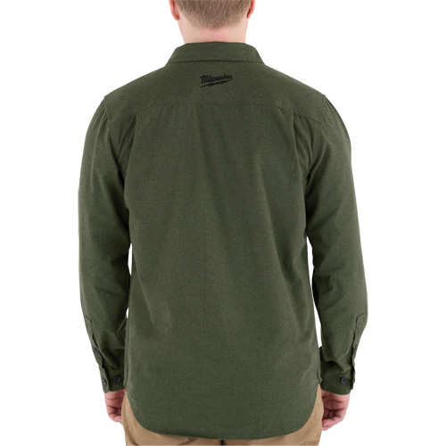 GRIDIRON Flannel Shirt, Men's, 2X-Large, Green Distribution Jean Lapalme