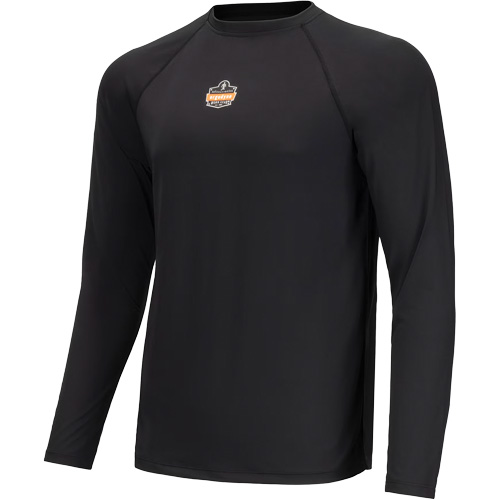 Long Sleeve Lightweight Base Layer Shirt, Men's/Women's, 2X-Large, Black Distribution Jean Lapalme