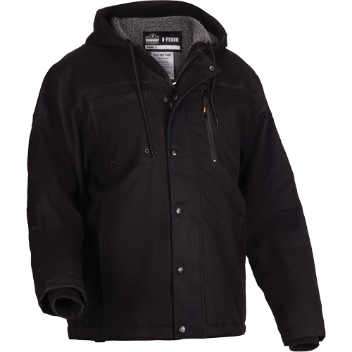 N-Ferno&reg; Heavy-Duty Sherpa-Lined Work Jacket, Men's/Women's, Medium, Black Distribution Jean Lapalme