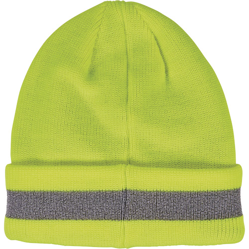 N-Ferno&reg; Reflective, Cuffed Rib Knit Winter Hat, Acrylic Lining, One Size, High-Visibility Lime Green Distribution Jean Lapalme