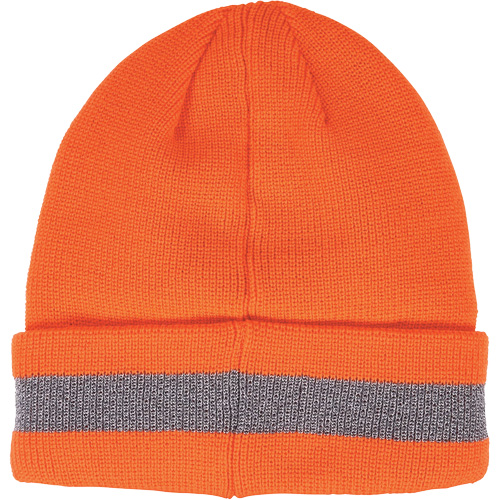 N-Ferno&reg; Reflective, Cuffed Rib Knit Winter Hat, Acrylic Lining, One Size, Orange Distribution Jean Lapalme