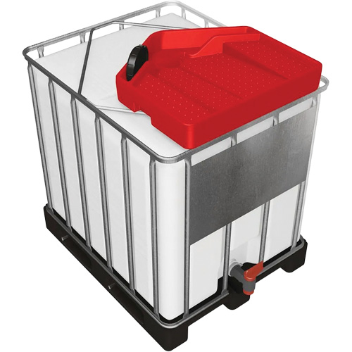 Grand entonnoir rouge en poly&eacute;thyl&egrave;ne r&eacute;sistant aux produits chimiques pour GRV, capacit&eacute; de 3,9 gal. Distribution Jean Lapalme
