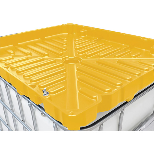 Entonnoir GRV pleine grandeur de 30 gal en poly&eacute;thyl&egrave;ne jaune r&eacute;sistant aux produits chimiques Distribution Jean Lapalme